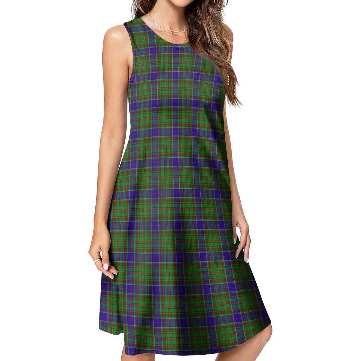 Adam Tartan Womens Casual Dresses