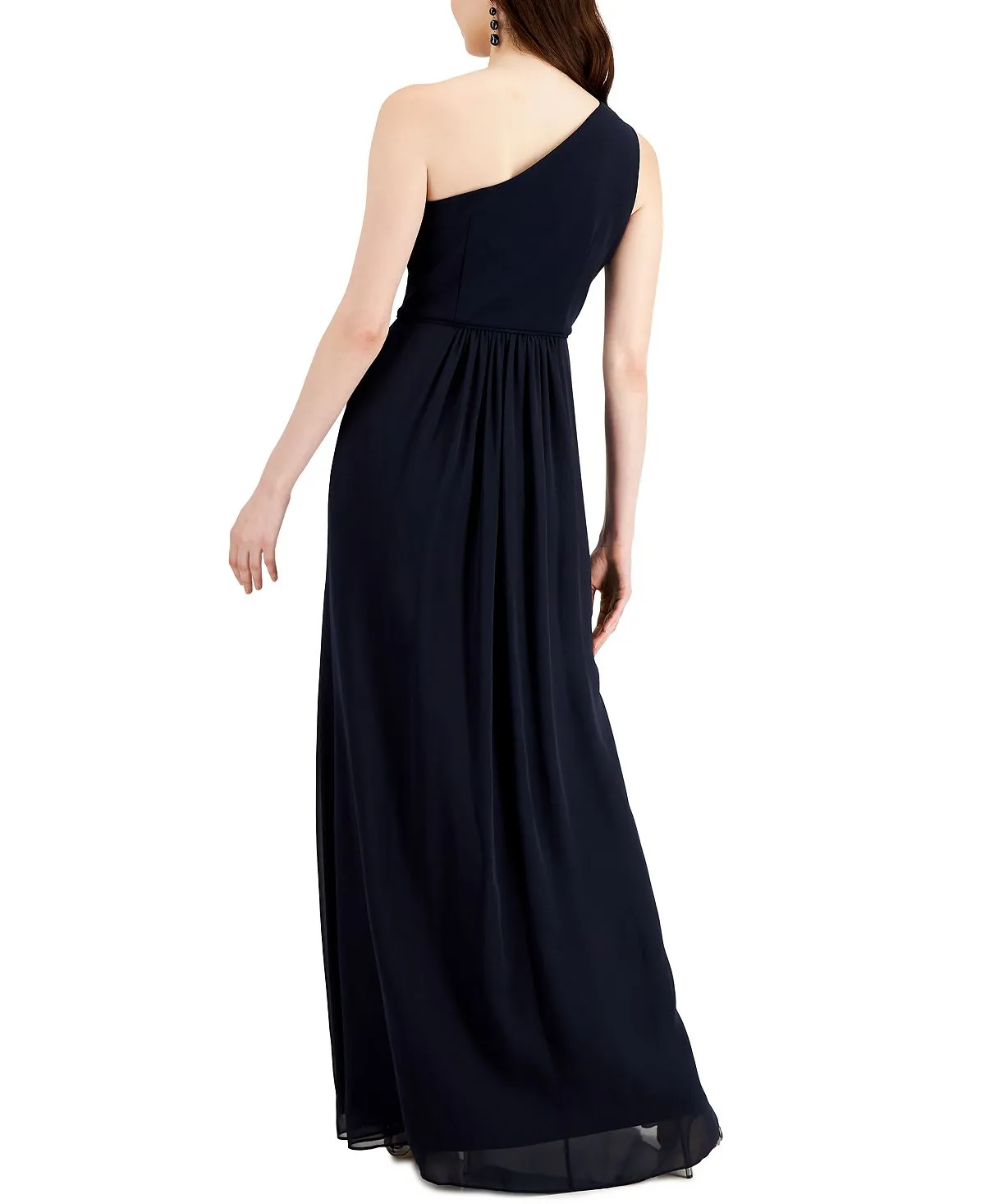 Adrianna Papell One Shoulder Chiffon Dress