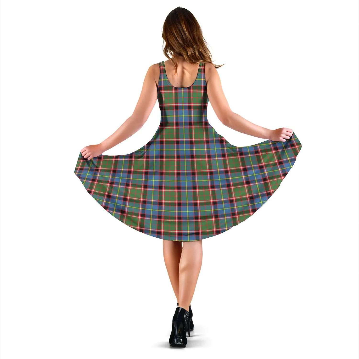 Aikenhead Tartan Sleeveless Midi Womens Dress