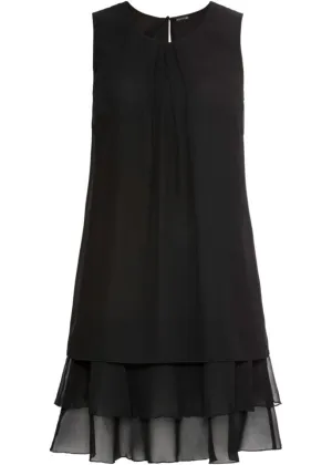 Bodyflirt chiffon dress, black