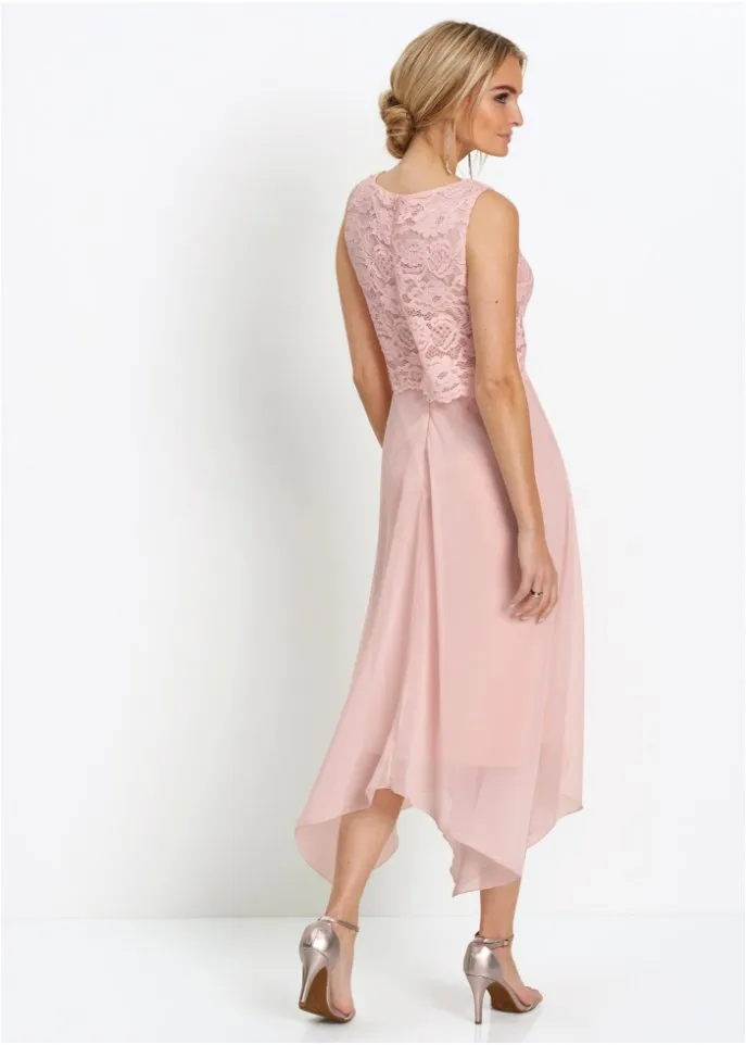 Bpc Selection Premium Lace Chiffon Dress, Pink