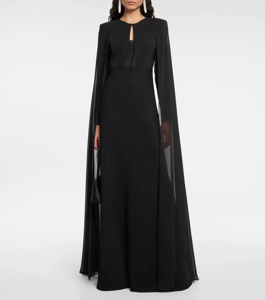 Chiffon dress ROLAND MOURET, black