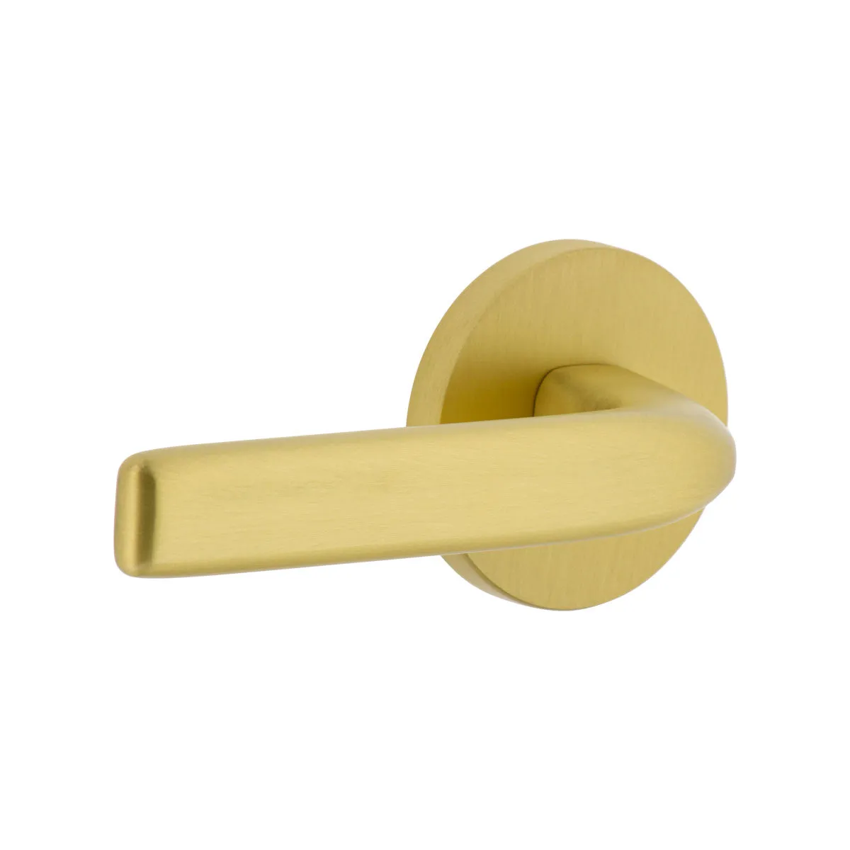 Circolo Rosette with Bella Lever in Satin Brass