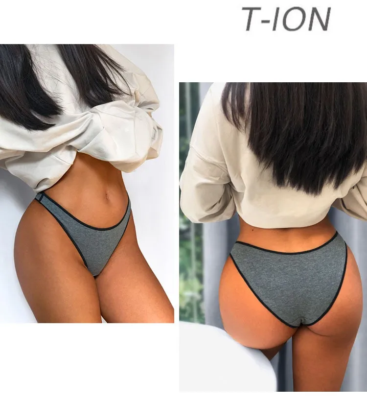 Cotton Mix Soft Low-waist Seamless Lingerie High Elasticity Underwear Breathable G String Briefs