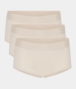 Cream bamboo hipster panties - 3 pack