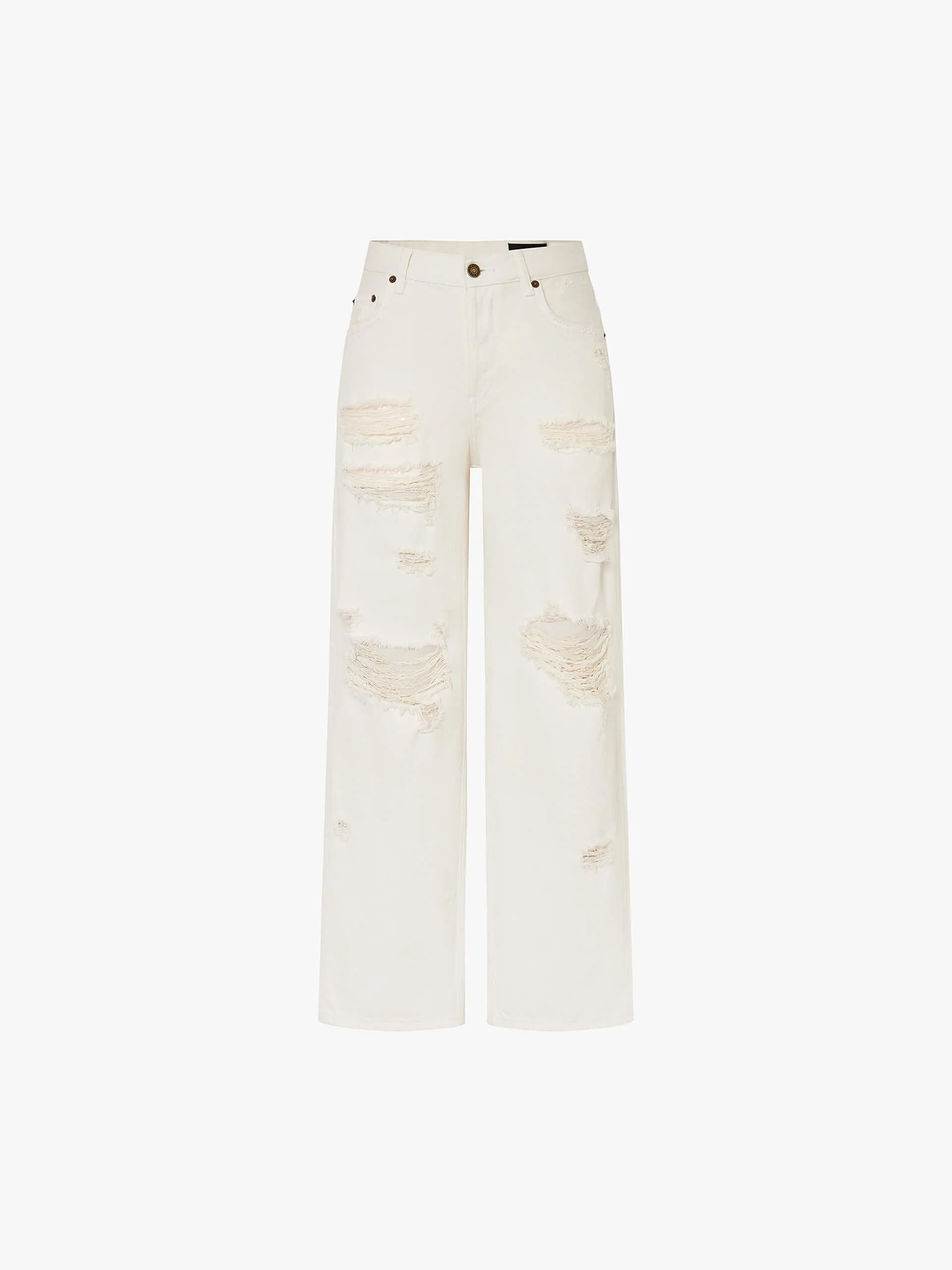 Destroyed Straight Leg Jeans