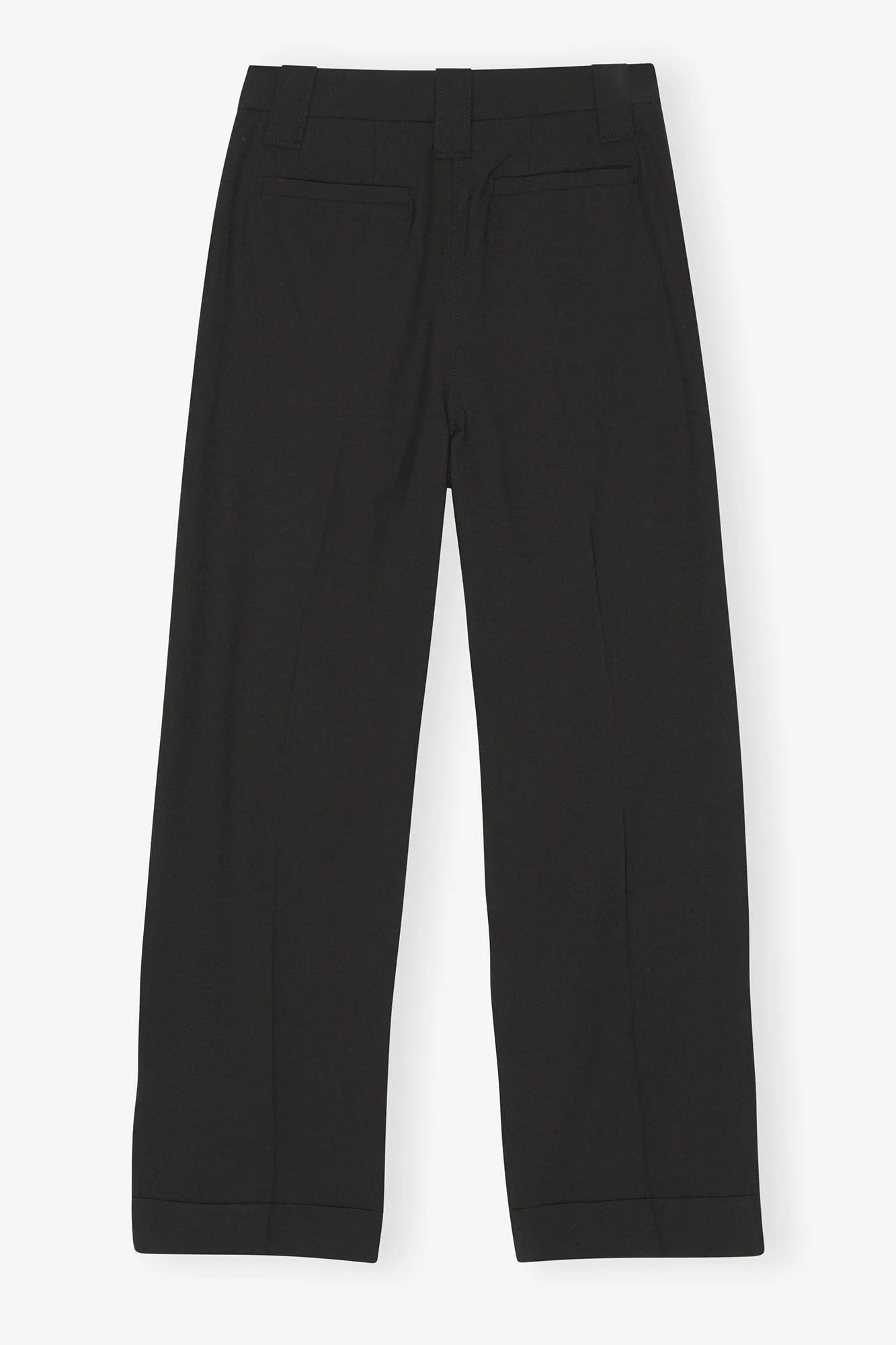 Drapey Melange Pleated Trousers | Black