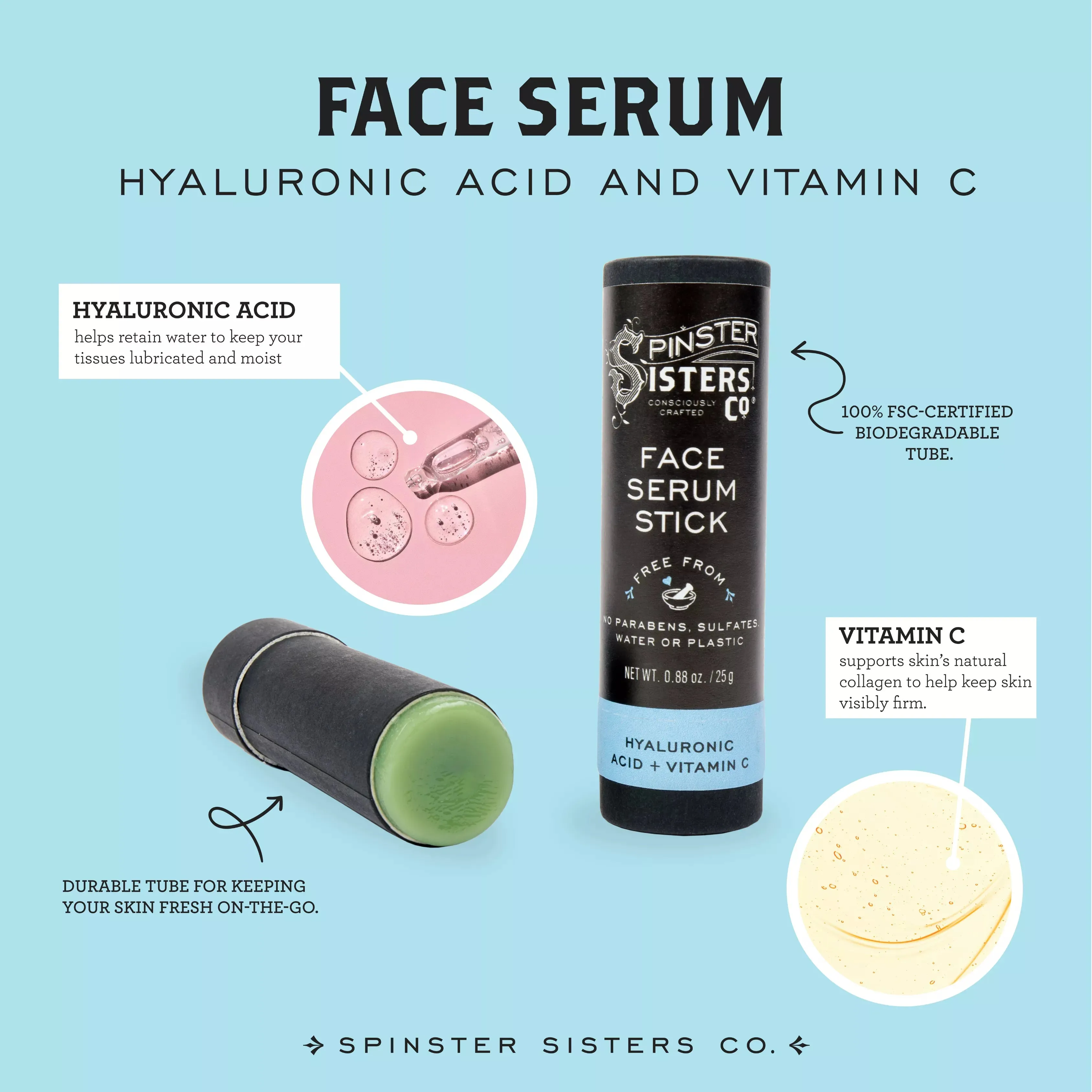 Face Serum Stick with Hyaluronic Acid   Vitamin C