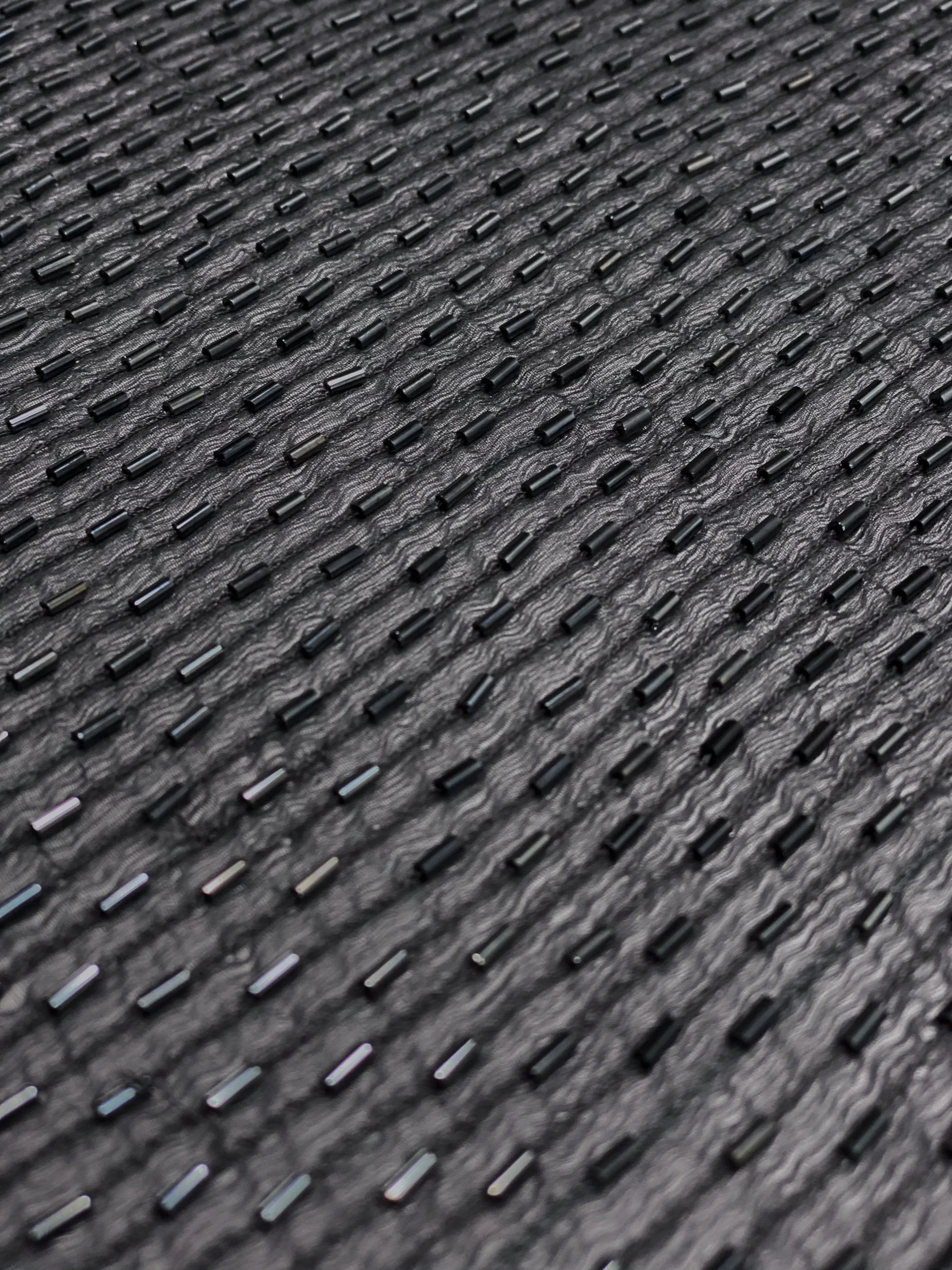 Gunmetal Sequin & Beads On Silk Chiffon JEC-125-4 Fabric