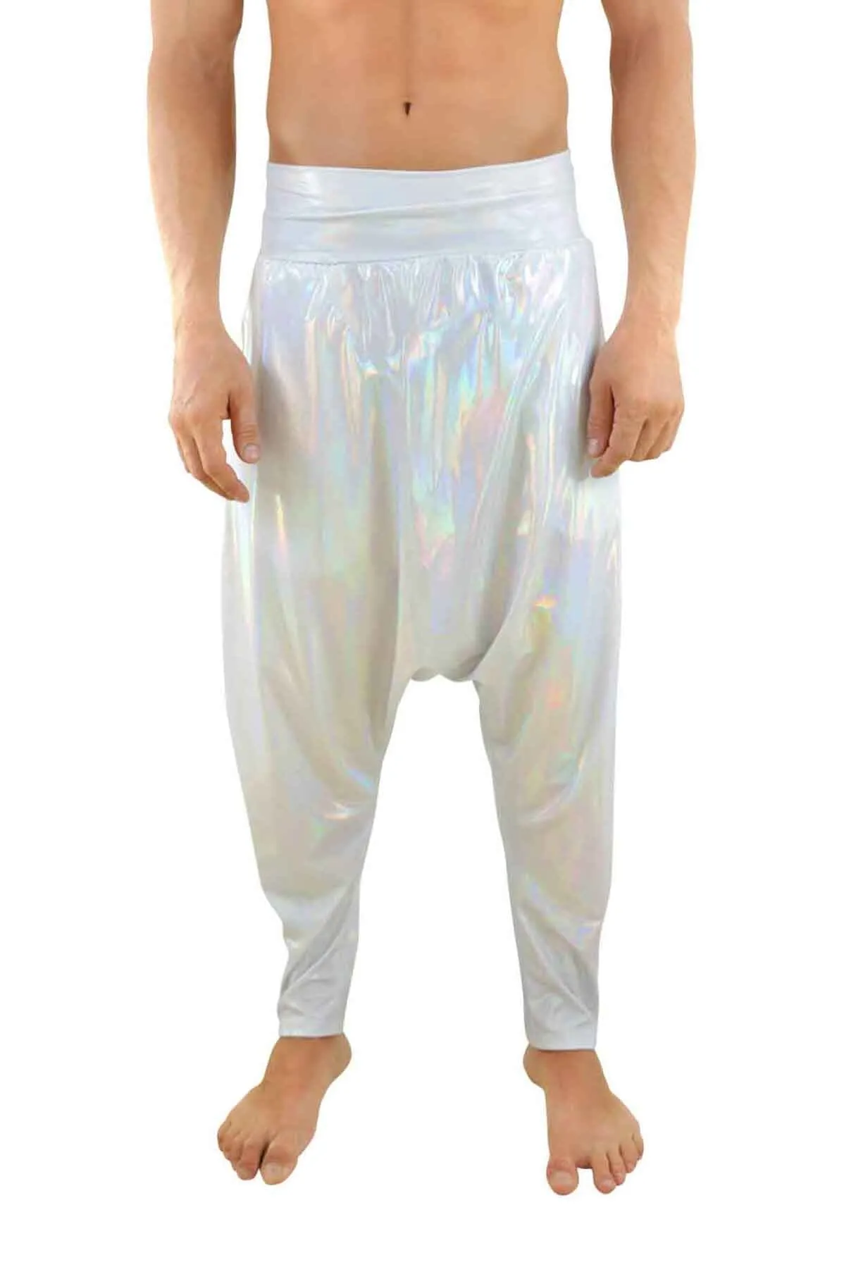 Holographic Harem Pants -  Frosted