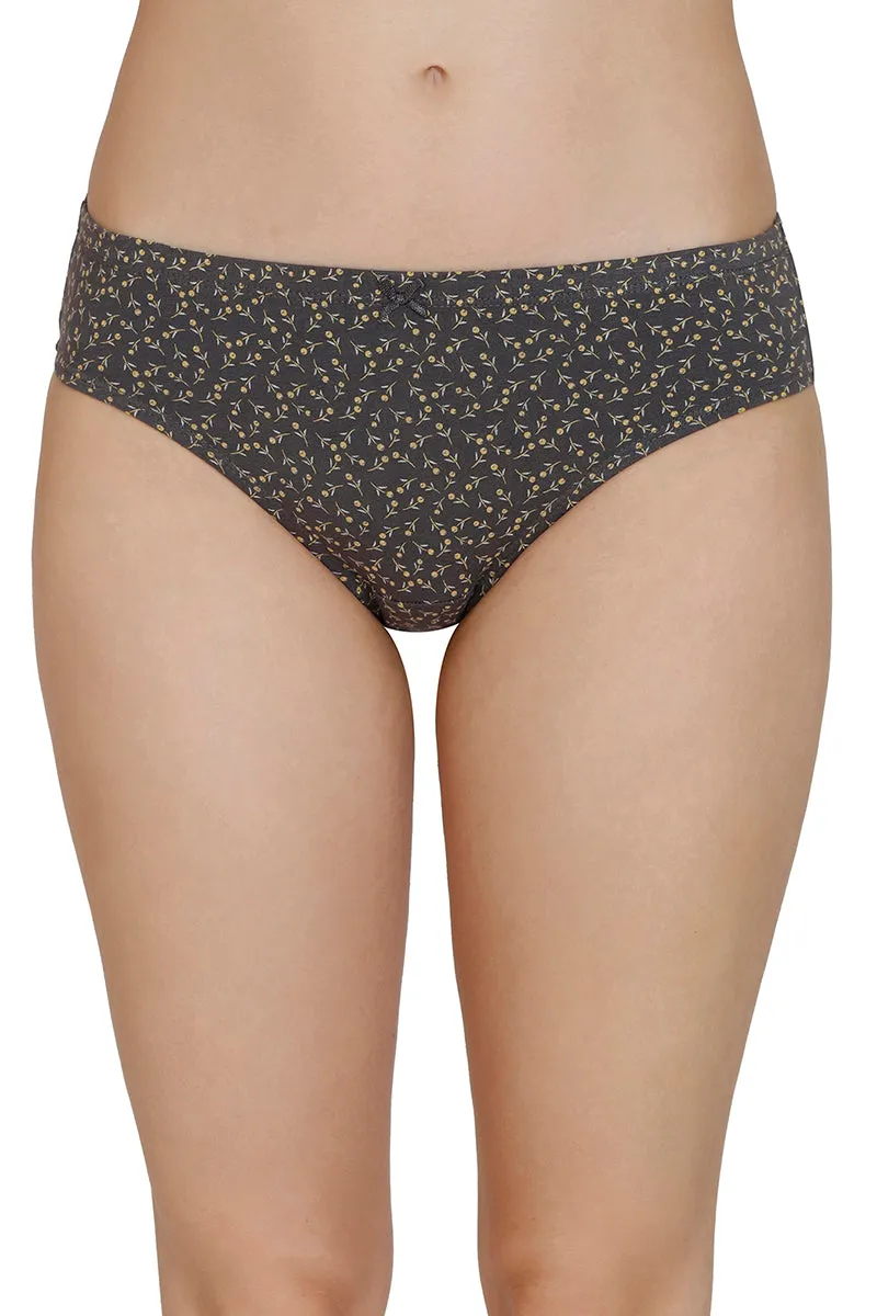 Inner Elastic Print Mid Rise Bikini Panties (Pack of 3)