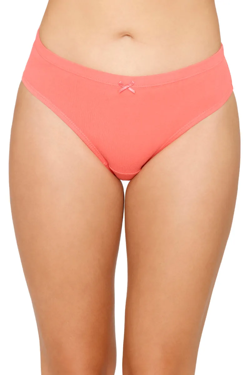 Inner Elastic Solid Mid Rise Bikini Panty (Pack of 3)