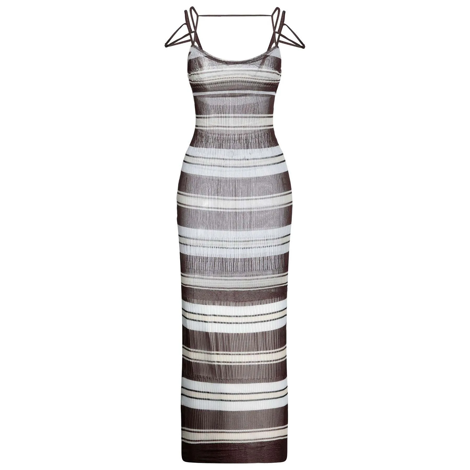 Jacquemus Long dress, brown/multicolor