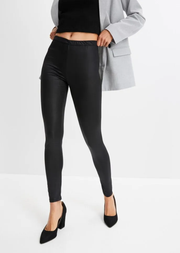 Leggings with Bodyflirt coating, black