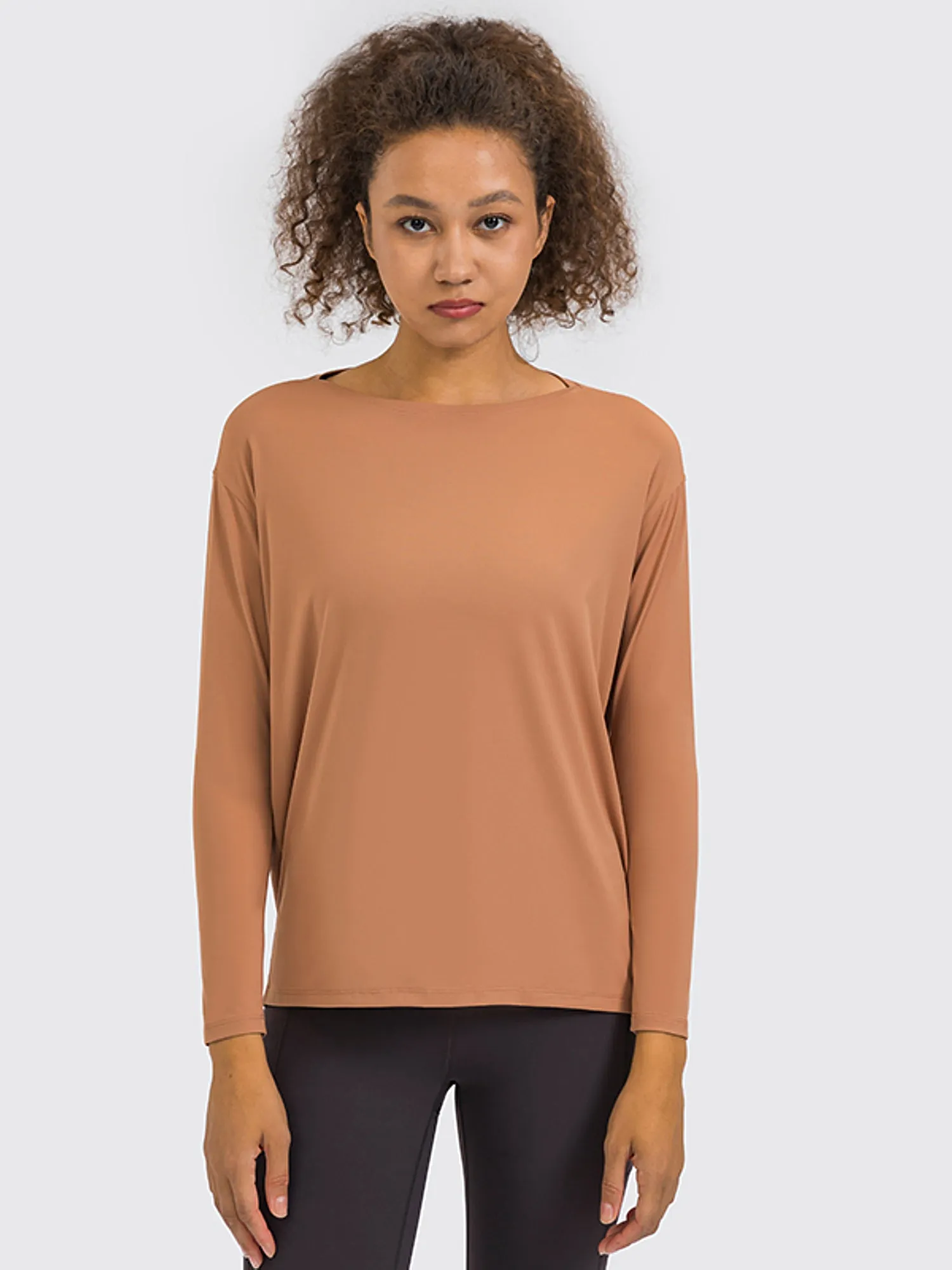 Loose Skin-Friendly Long Sleeve Yoga Blouse