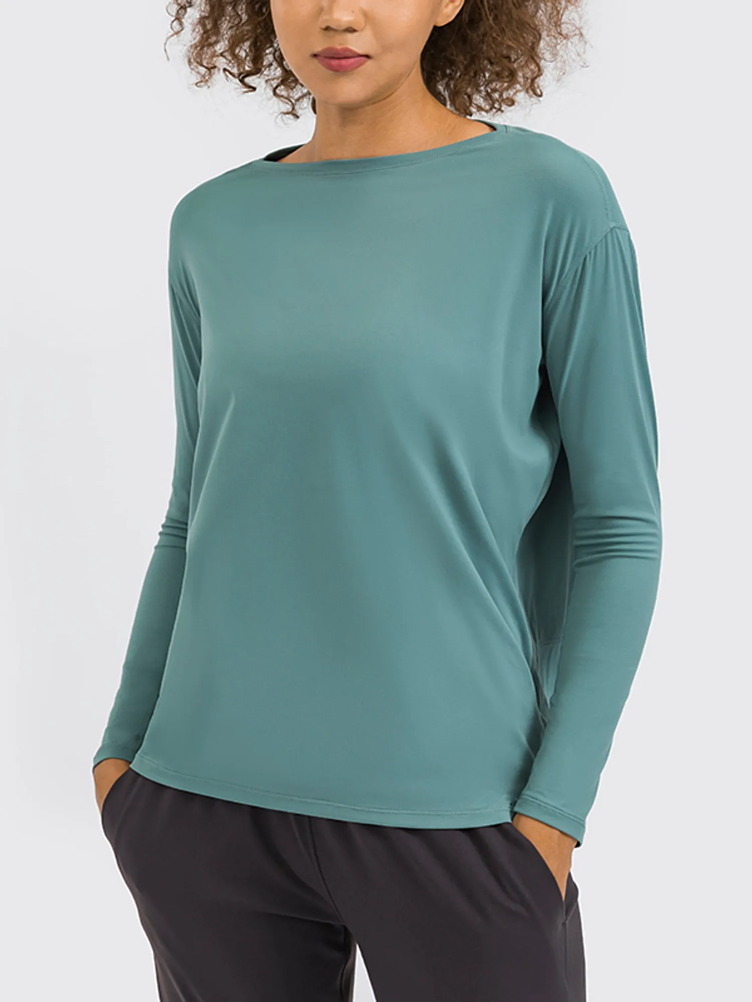 Loose Skin-Friendly Long Sleeve Yoga Blouse