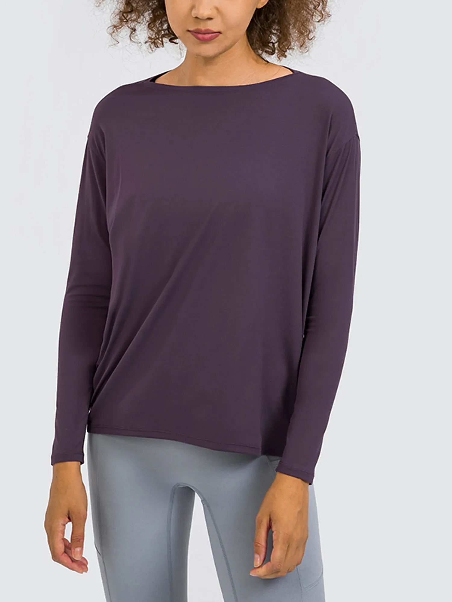 Loose Skin-Friendly Long Sleeve Yoga Blouse