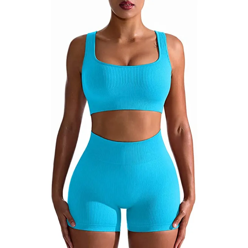 Mallory Ribbed Seamless Workout Set