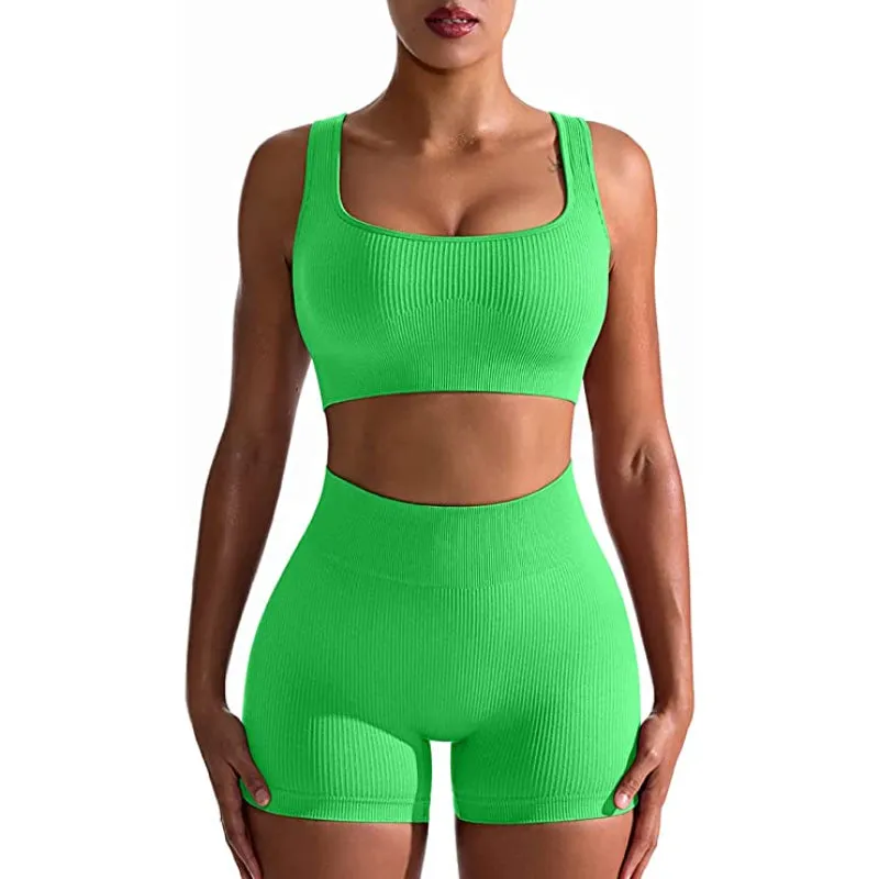 Mallory Ribbed Seamless Workout Set