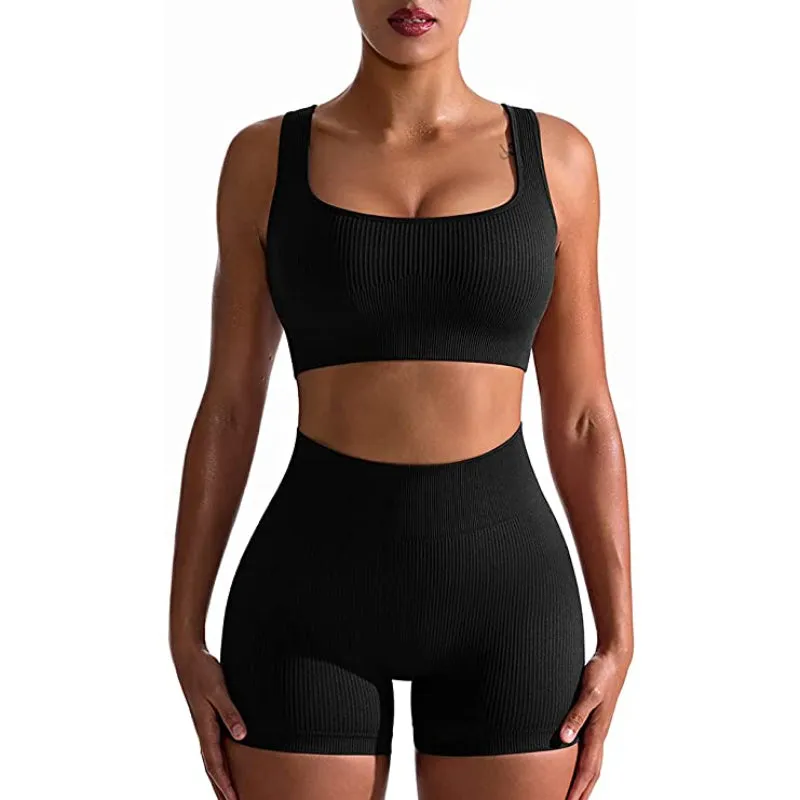 Mallory Ribbed Seamless Workout Set