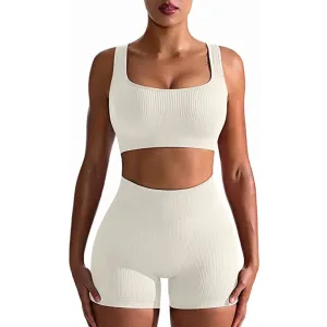 Mallory Ribbed Seamless Workout Set