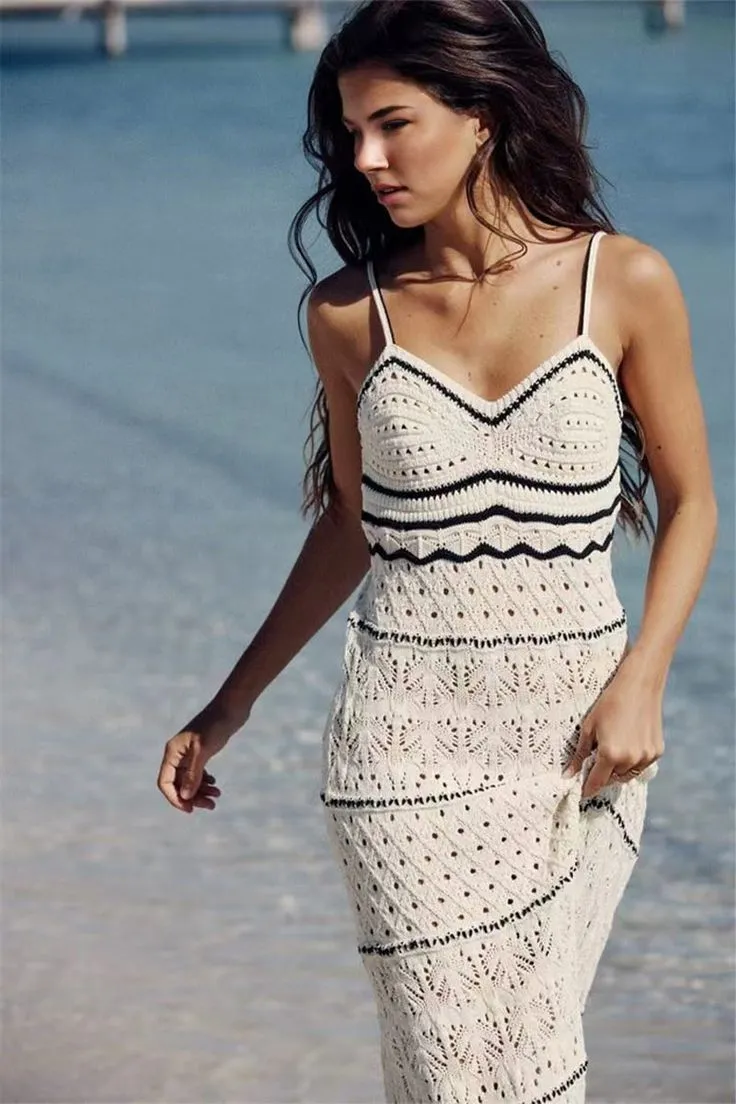 Miah Crochet Maxi Dress