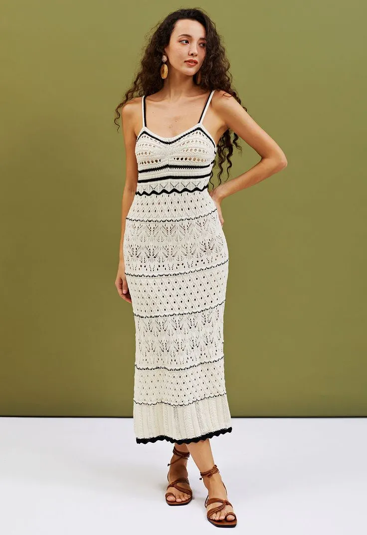 Miah Crochet Maxi Dress