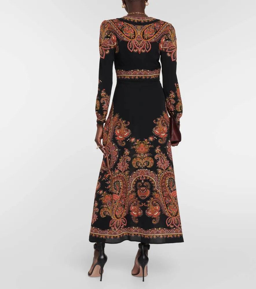 Midi dress with paisley pattern ETRO, black