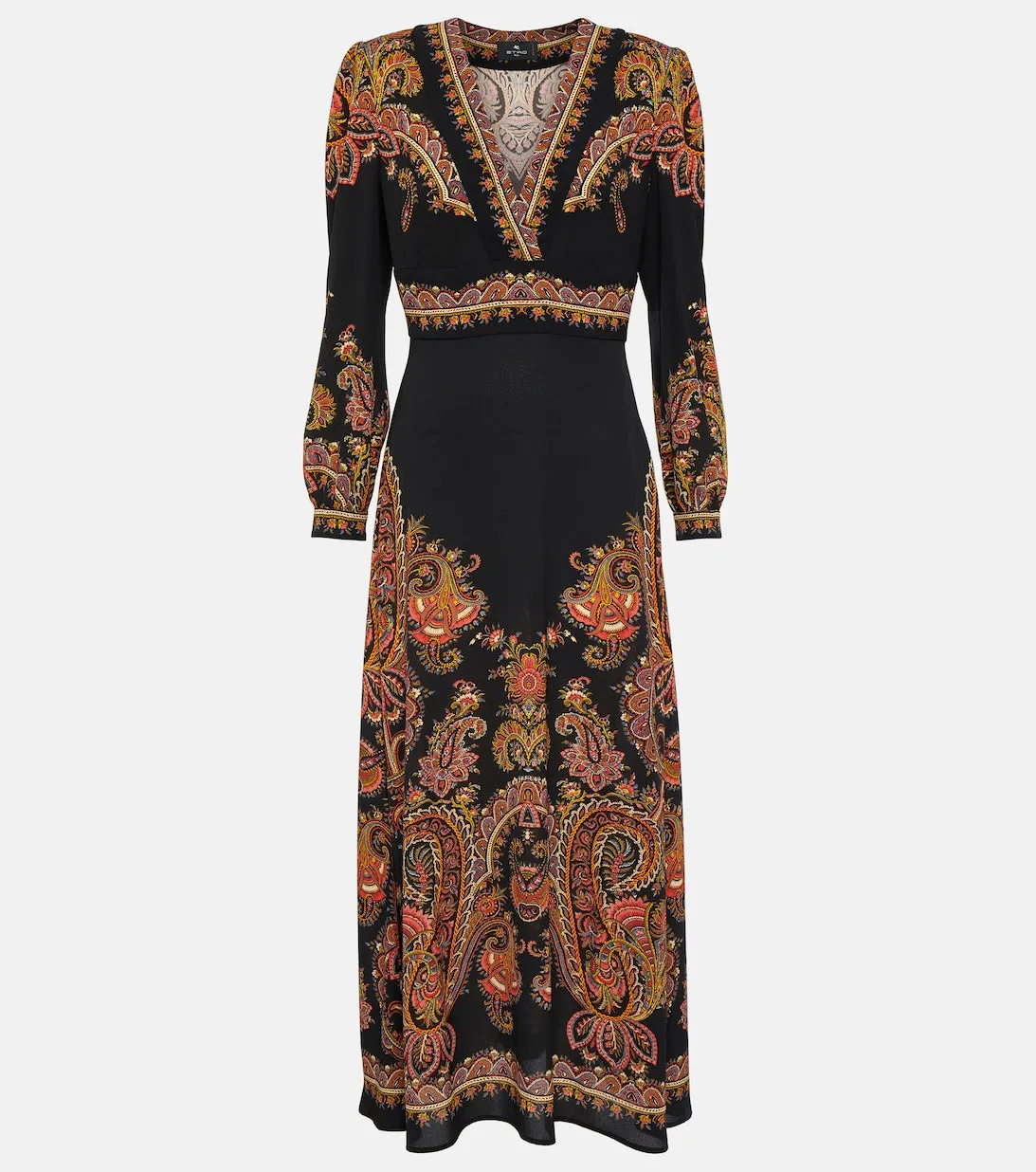 Midi dress with paisley pattern ETRO, black