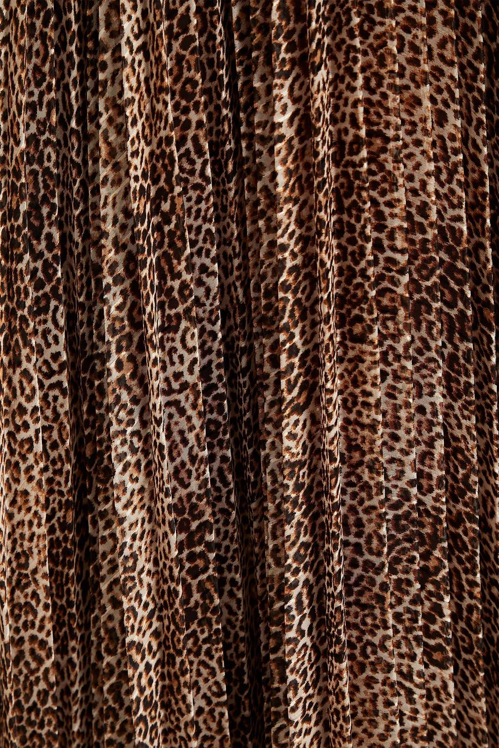 MIKAEL AGHAL Leopard Print Pleated Jacquard Dress Animal Print