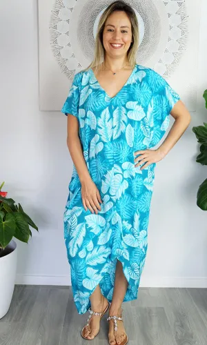 Rayon Kaftan Frilled Toga Leaves, More Colours