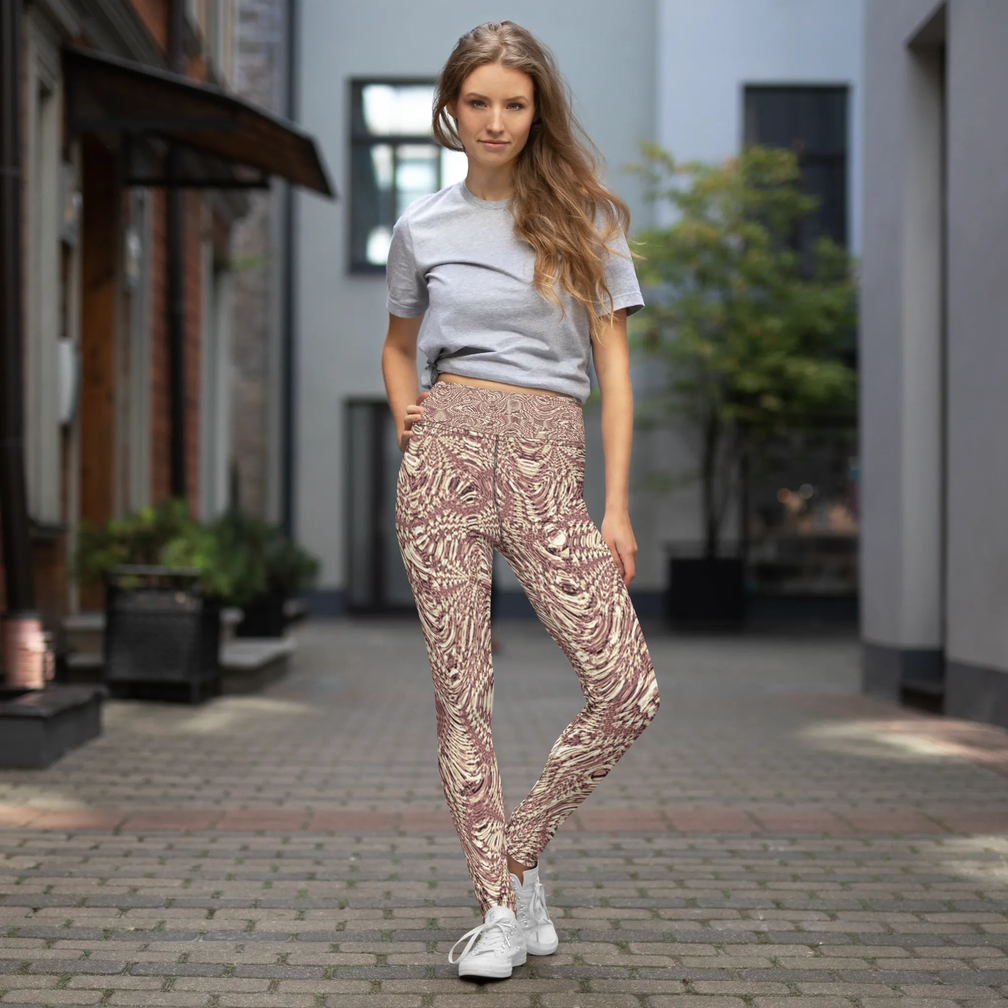 Recursia Alchemical Vision Yoga Leggings In Pink