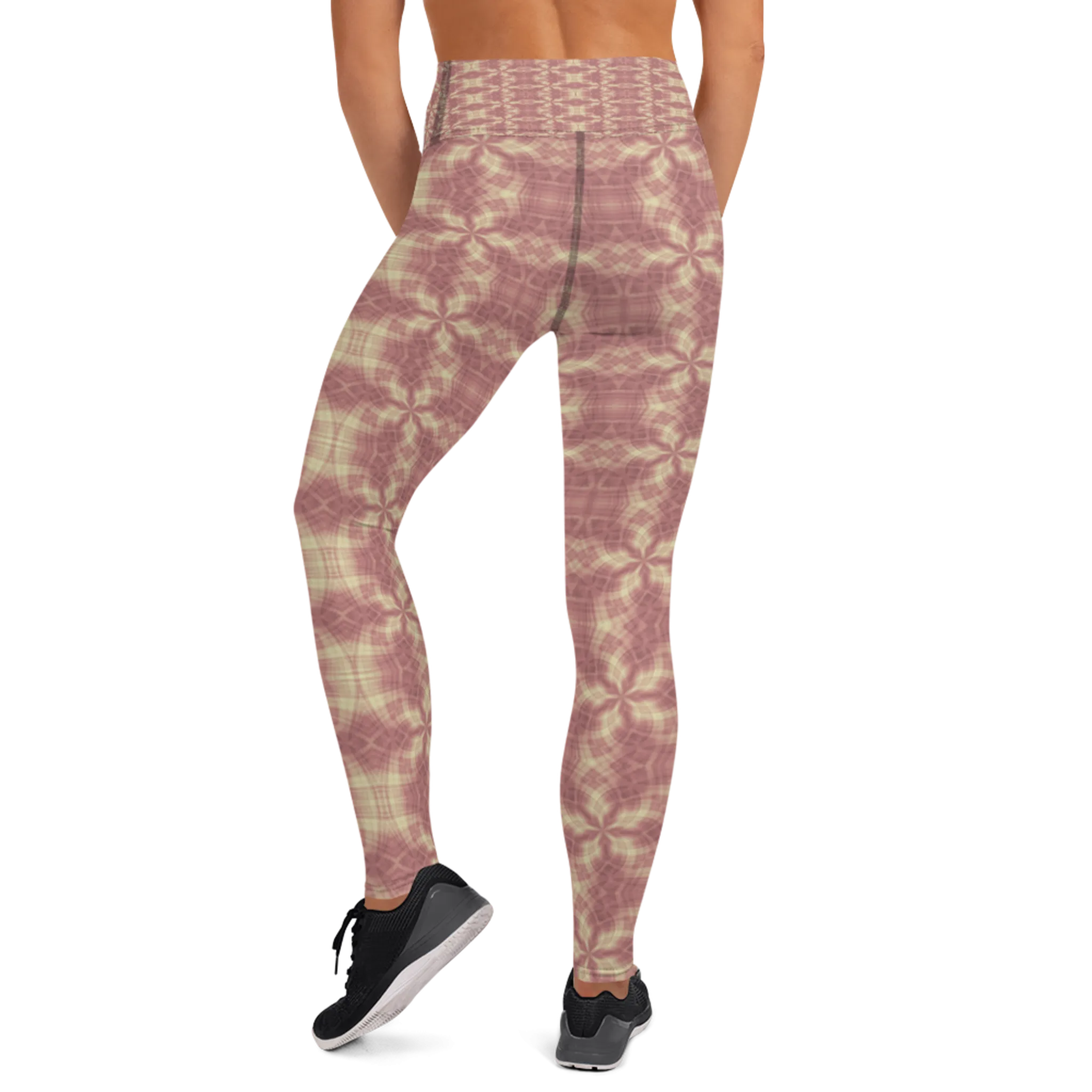 Recursia Argyle Rewired Yoga Leggings In Pink