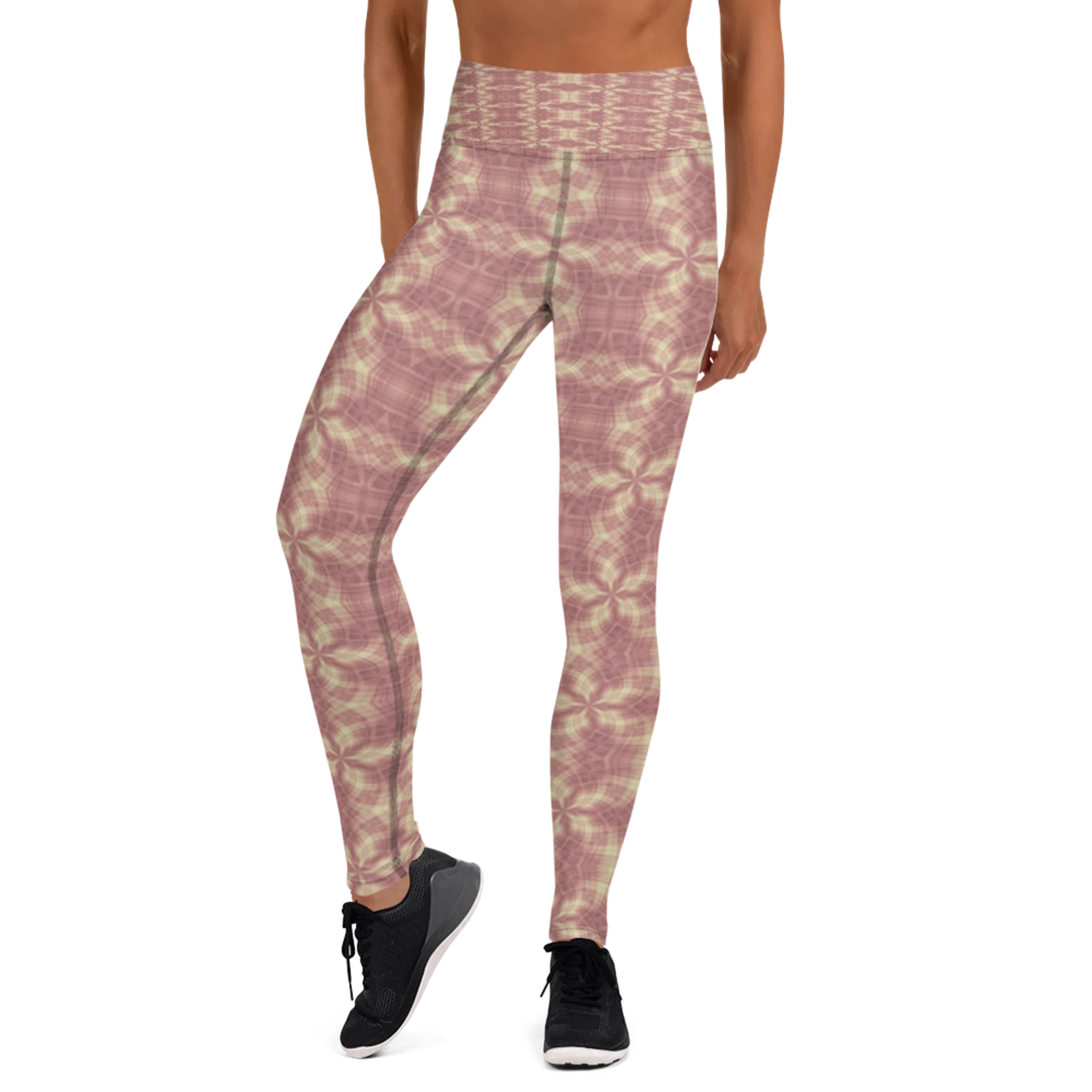 Recursia Argyle Rewired Yoga Leggings In Pink