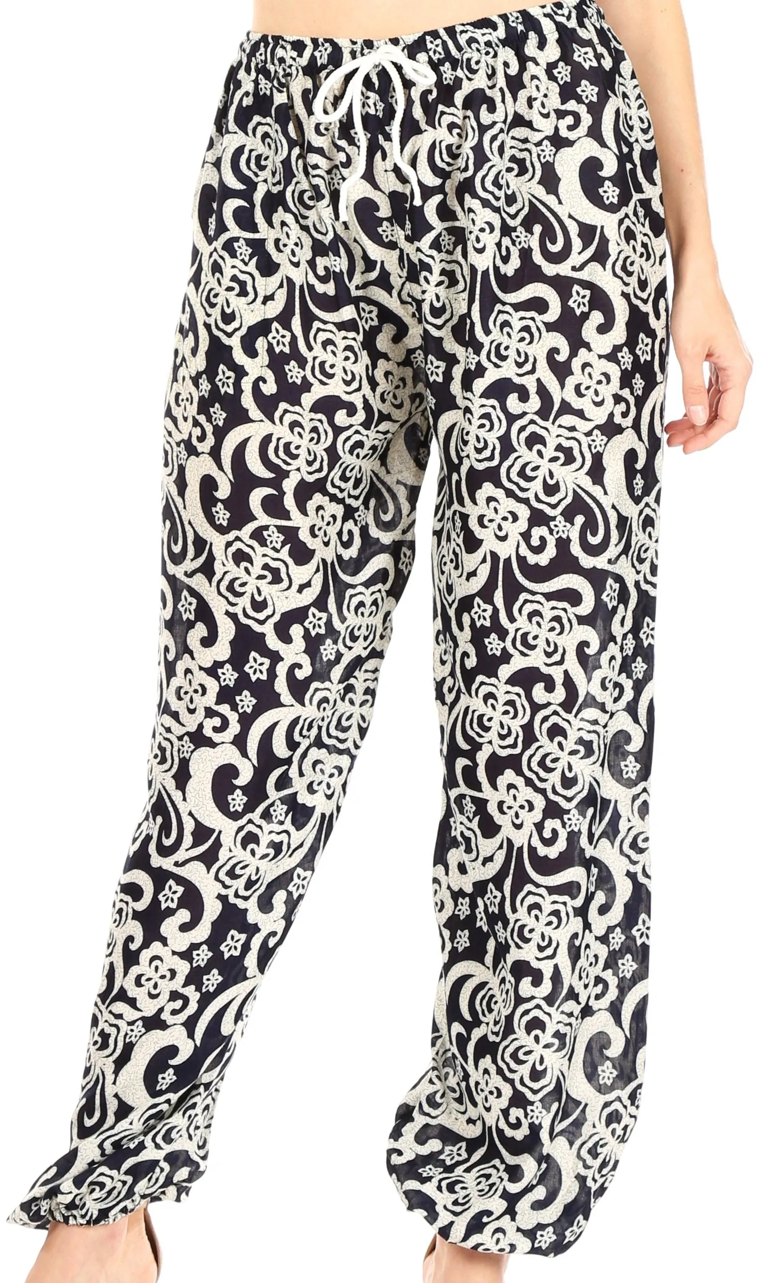 Sakkas Akilla Women's Loose Printed Yoga Elephant Pants Elastic Waist w/Pocket