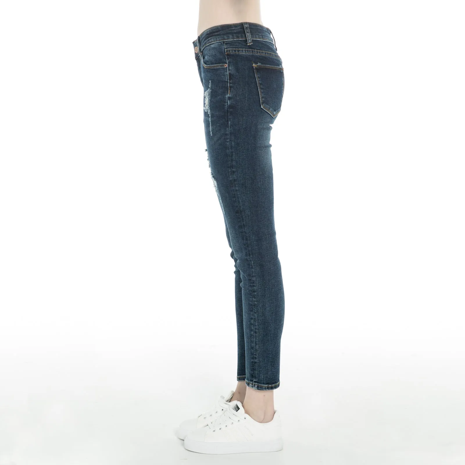 Slim Ripped Jeans-Black and Blue