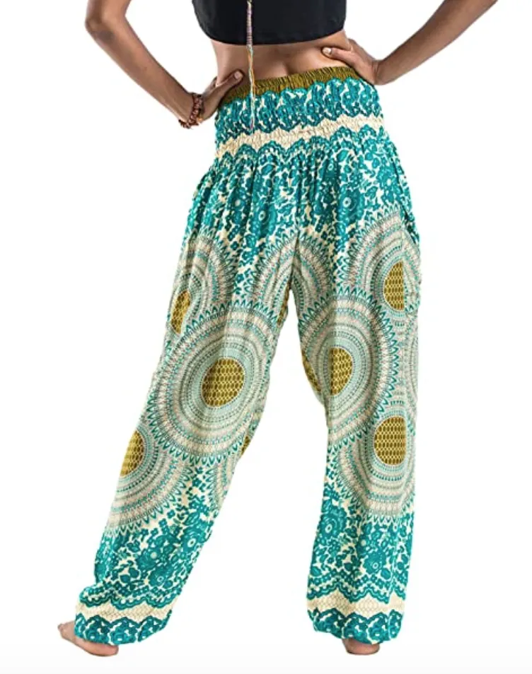 Teal Mandala Harem Pants