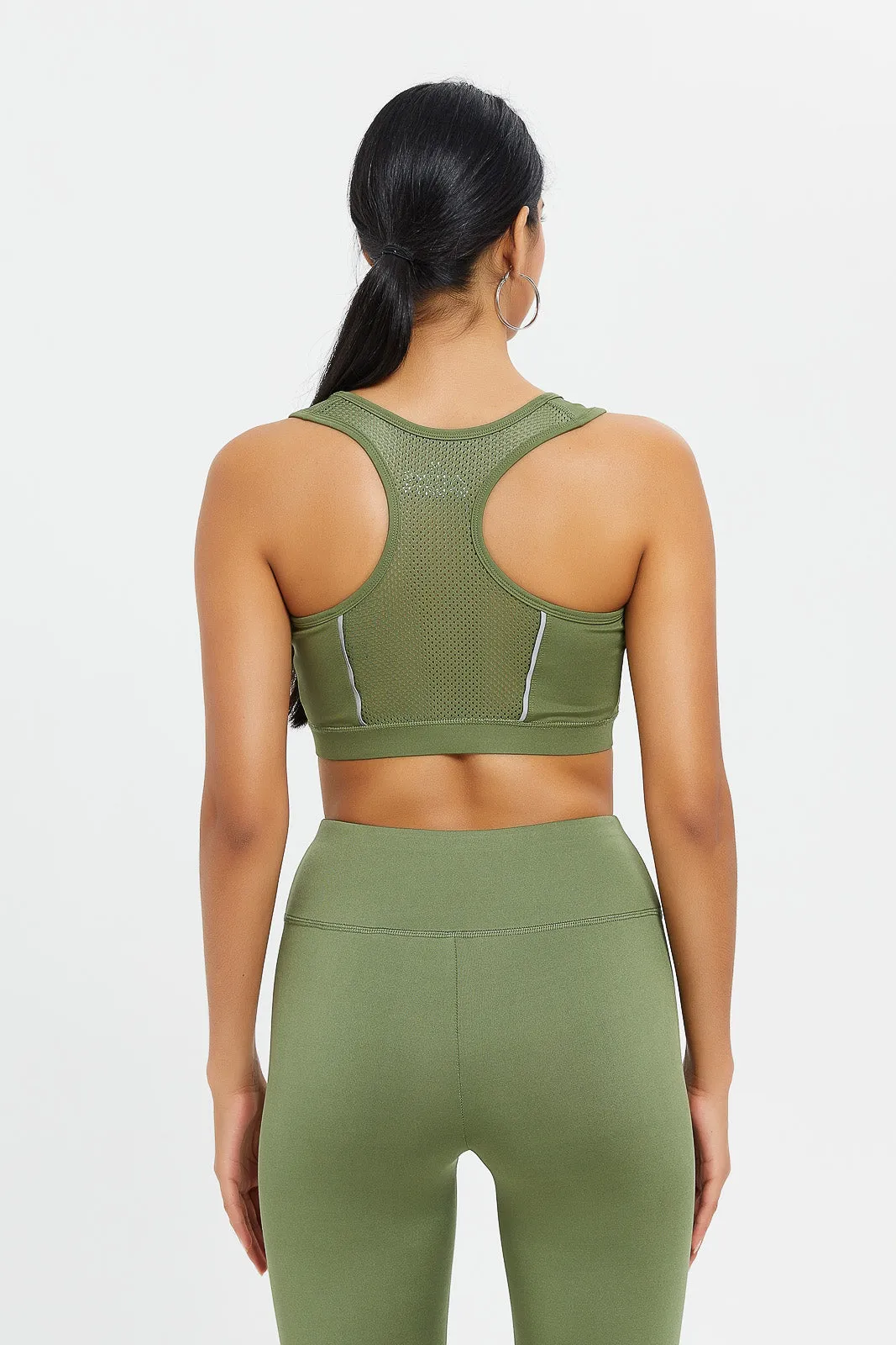 Women Olive Sports Bra