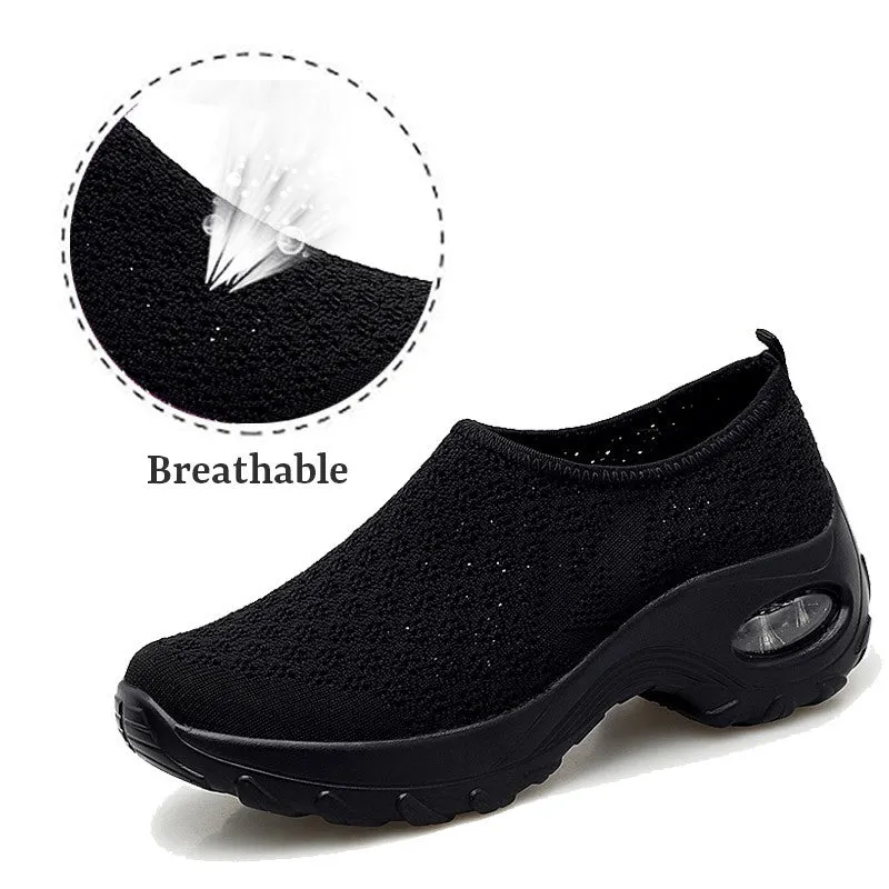 Women's comfortable lightweight breathable mesh shoes rubber