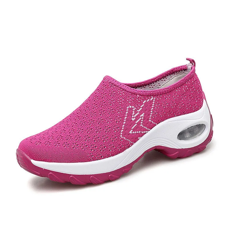 Women's comfortable lightweight breathable mesh shoes rubber