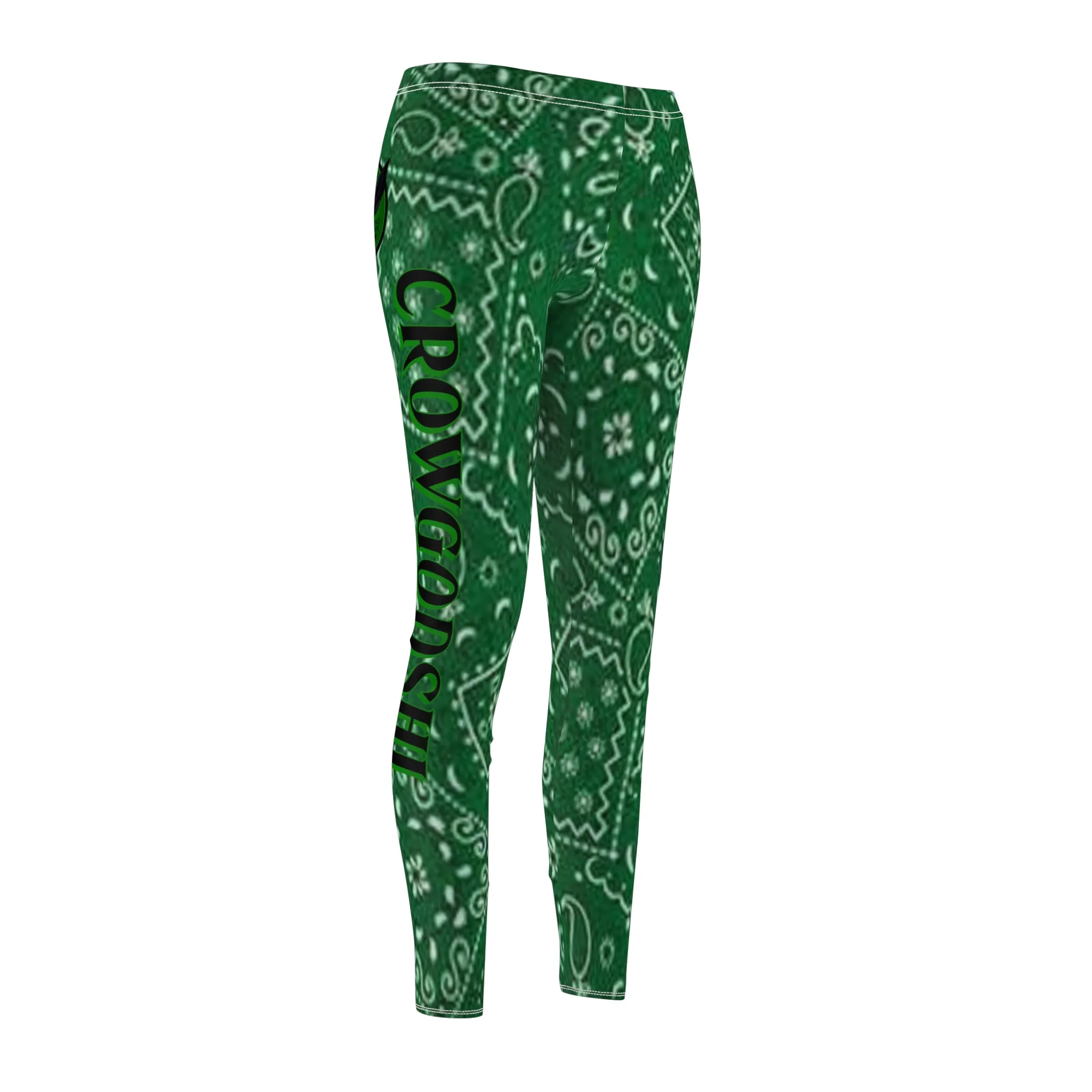 Women's Crowgodshi Green Colors Leggings