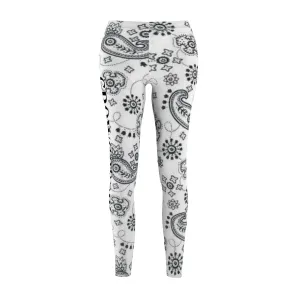 Women's Crowgodshi White Colors Leggings