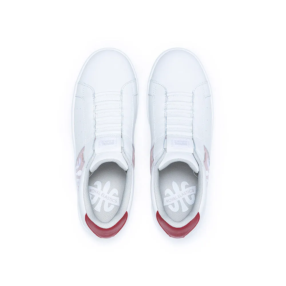 Women's Icon White Red Leather Sneakers 91911-011