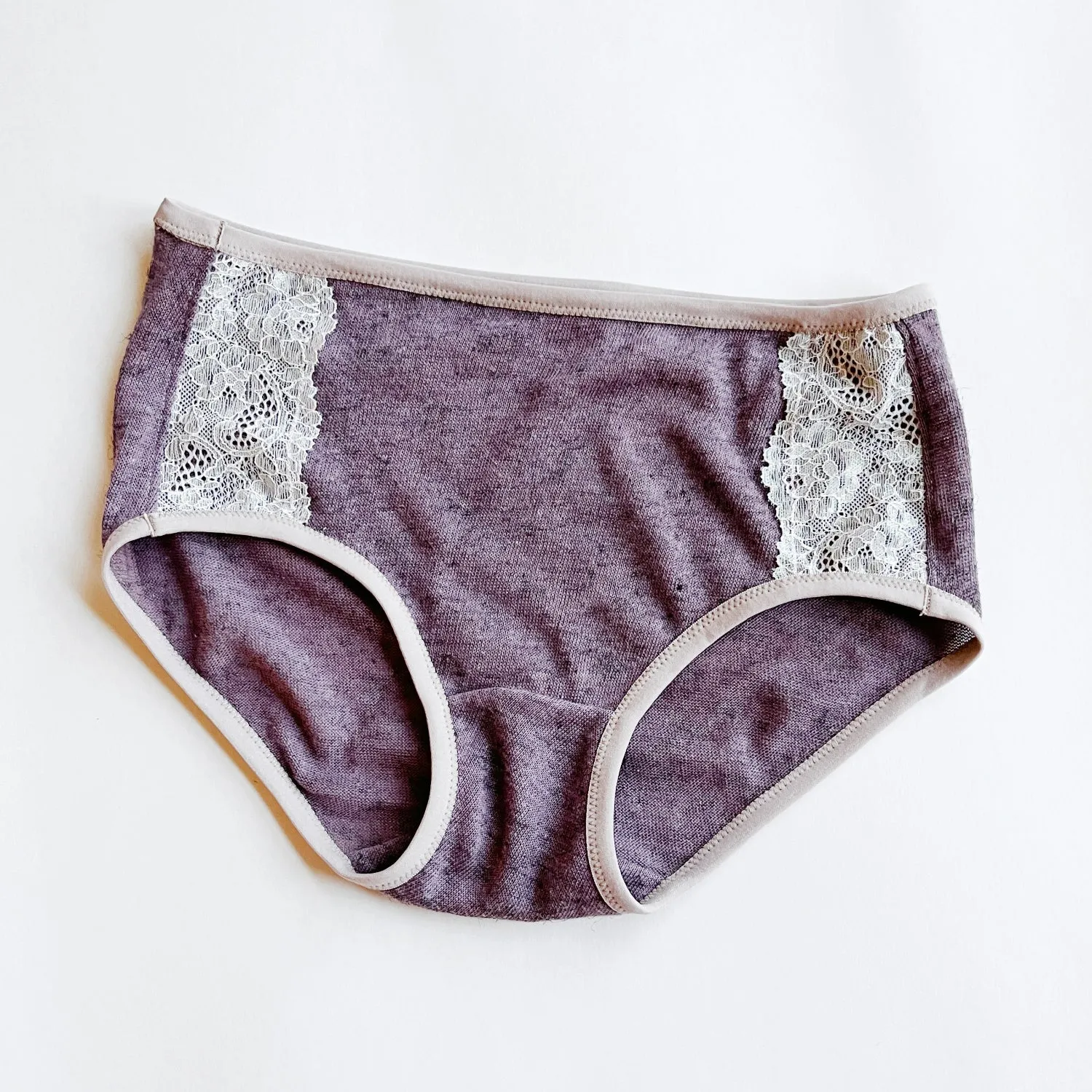 Women's linen underwear brief - purple haze