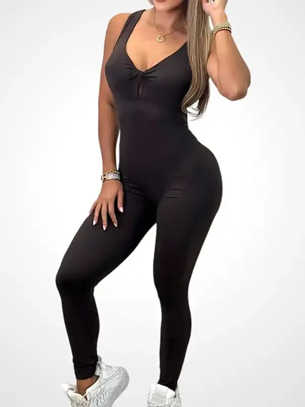 Women’s sexy backless yoga fitness jumpsuit