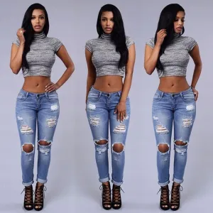 Women's Skinny Ripped Jeans