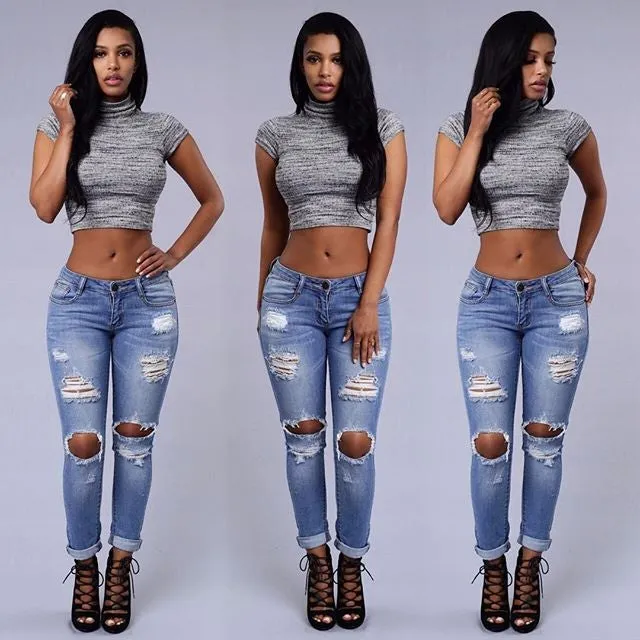 Women's Skinny Ripped Jeans