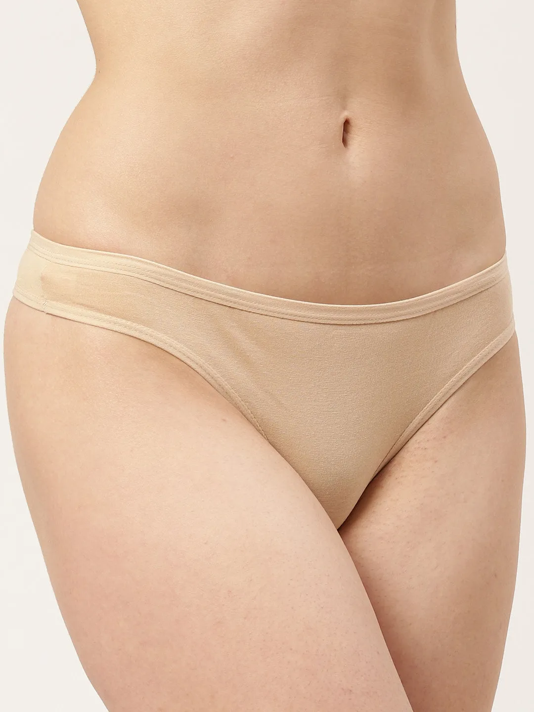 Women’s Solid Nude Low-Rise Thong Brief | SUNNY-skin-1 |