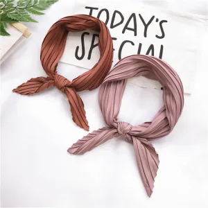 Women's Versatile Silk Scarves Satin Turbans Square Hair Scarves Fashion Scarves Women's 2 Pack