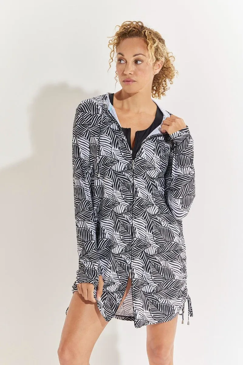 Women's Wailea Swim Cover-Up  |  Black Paradise Palm